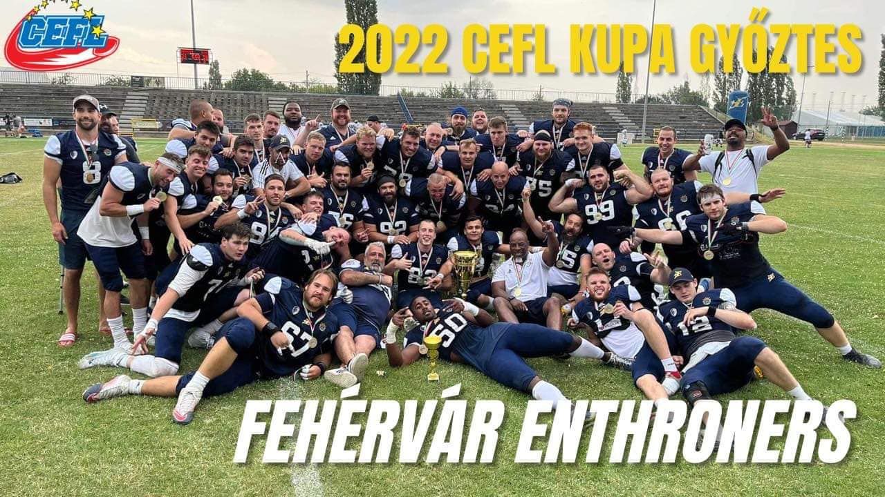 CEFL Cup győztes a Fehérvár Enthroners csapat - idén minden megnyertek